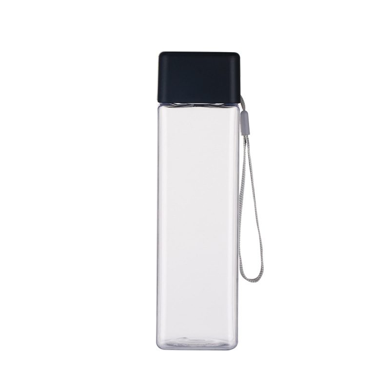 Square PP water bottle _Black